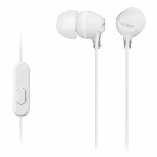 Fone de Ouvido Sony MDR-EX15AP 3,5 MM com Microfone - Branco