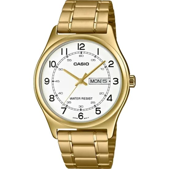 Relógio Casio MTP-V006G-7BUDF Analógico Masculino - Branco/Dourado
