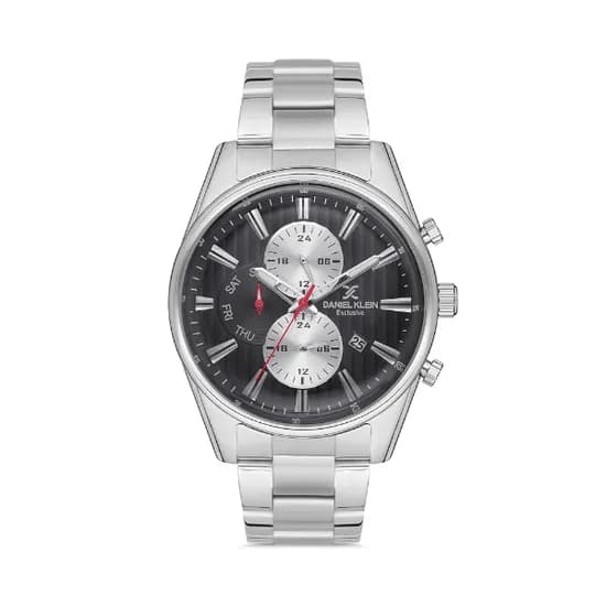 Relógio Analógico Masculino Daniel Klein Exclusive DK.1.12590-2 - Prata/Preto