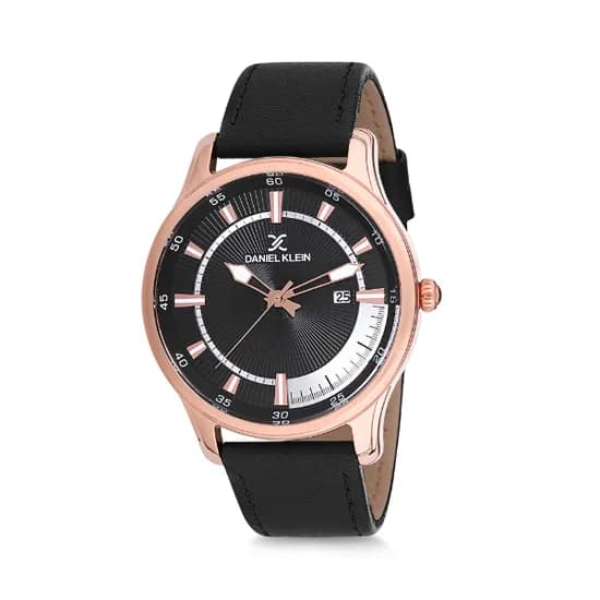 Relógio Analógico Masculino Daniel Klein Premium DK12232-2 - Preto e Rosa Ouro
