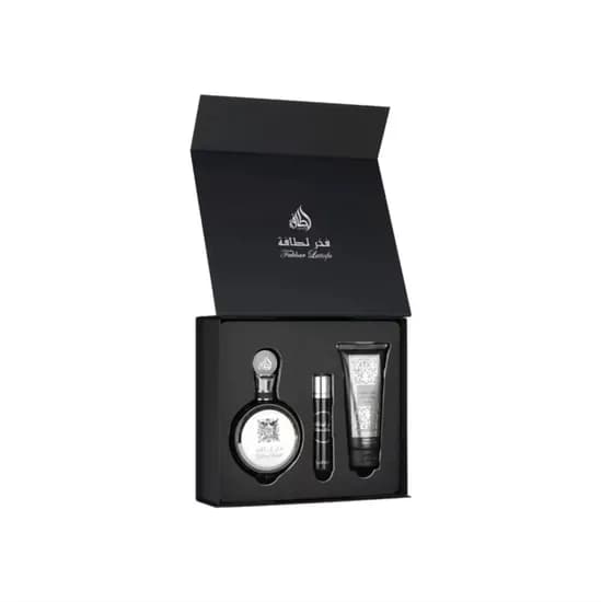 Kit Perfume Lattafa Fakhar Eau de Parfum Masculino 100ML + 12ML + 100ML