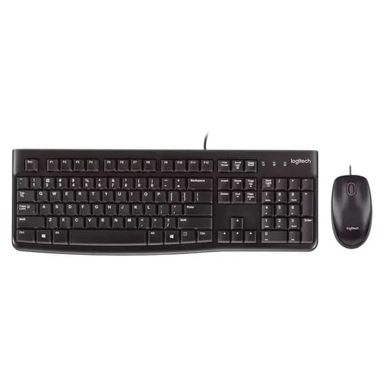 Kit Teclado e Mouse Logitech MK120 920-004428 USB Espanhol - Preto