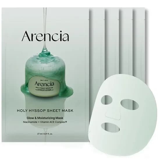 Máscara Facial Arencia Holy Hyssop Sheet - 5 Unidades