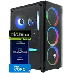 PC Montado Gamer Intel Core i5 12400F de 2.5GHZ 32GB de Ram / 512GB SSD / Geforce RTX5060 8GB - Preto