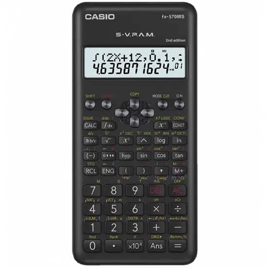 Calculadora Científica Casio FX-570MS 2ND Edition com 401 Funções - Preto