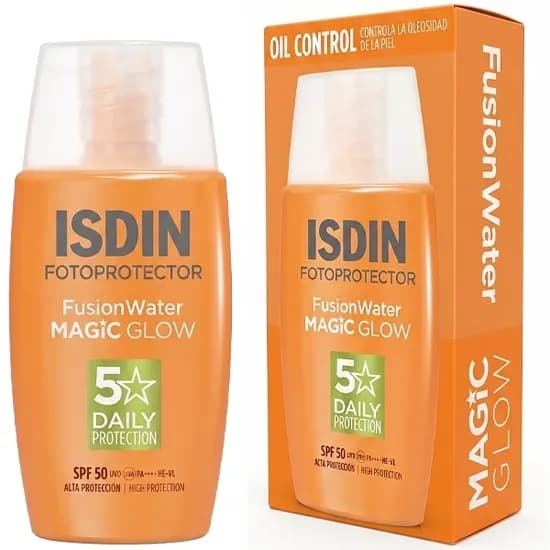 Protetor Solar Facial Isdin Fusion Water Magic Glow SPF 50 50 ML