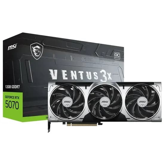 Placa de Video MSI Geforce RTX5070 Ventus 3X Oc 12GB GDDR7 PCI-Express