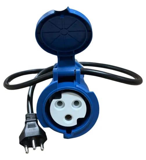 Carregador Carro Eletrico Portátil Adapter BR 20A 250V Azul