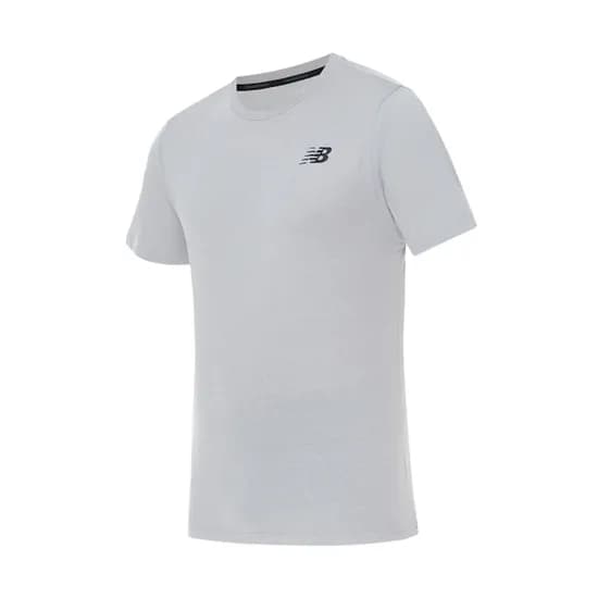 Camiseta Deportivo Masculino New Balance Tenacity Heathertech Mangas Cortas