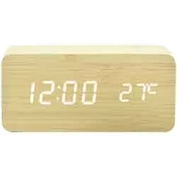Relógio Despertador de Mesa Satellite AC-T22 - Bamboo