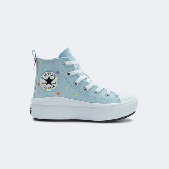 Calzado Converse Move Hi Polka Dots Azul Infantil