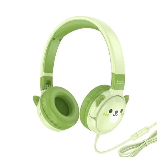 Fone de Ouvido Infantil Hoco W61 com Conector de 3,5 MM - Verde