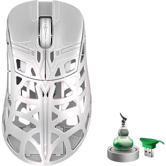 Mouse Gamer Wlmouse The Swords Magnesium Dongle 8K Sem Fio Omron Opticals - Branco