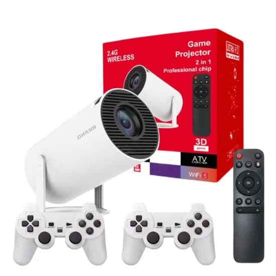 Projetor HY300 And 11/ Wifi/ 5G/ BT 5.0/ 350 c/ Jogos