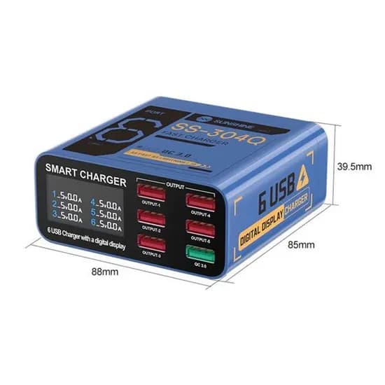 Carregador USB Medidor de Corrente e Tensão Relife RL-304Q6P [Cod.92896}