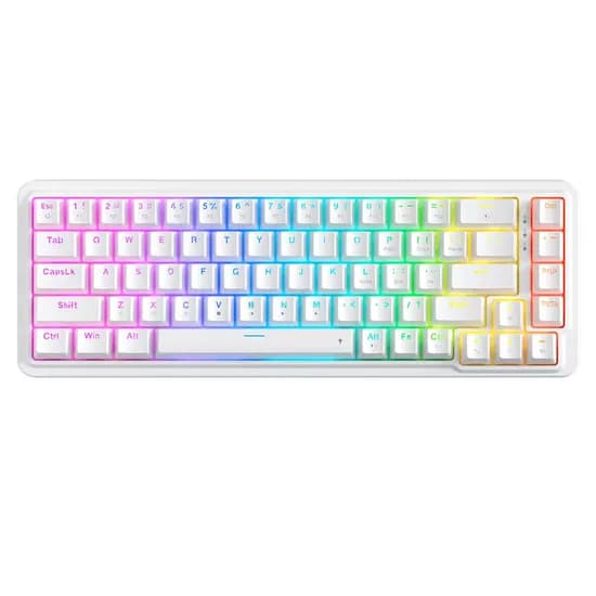 Teclado Gamer Redragon Nova K709W RGB Layout 65% - Branco