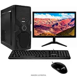 PC Montado Intel Core i3 4160 de 3.6GHZ 8GB de Ram / 128GB SSD + Monitor / Mouse / Teclado - Preto