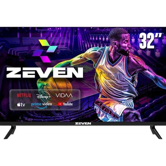 TV Smart Dled 32" Zeven Z32VA Vidaa U9 HD c/Suporte