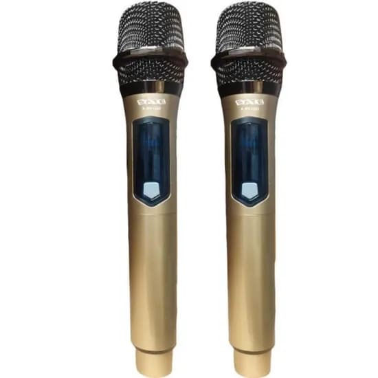 Microfone Satellite A-MK1202 Dourado Sem Fio