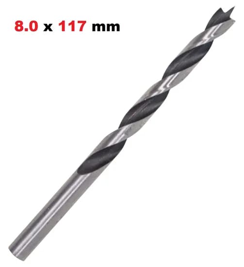 Maq. Furadeira-Taladro Broca Aço 8.0*117MM(Madeira)CFA-03006