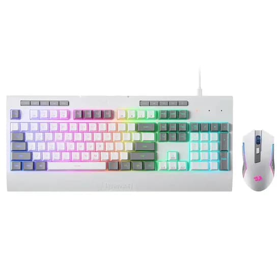 Redragon Teclado + Mouse S151-W Wired Gaming Essentials Ingles White