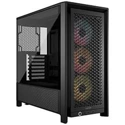 Gabinete Gamer Corsair Frame 4000 Series Airflow Mesh CC-9011296-WW Mid Tower / 3 Cooler / Argb - Preto