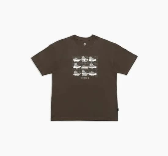 Remera Converse Siluetas Chuck Cafe