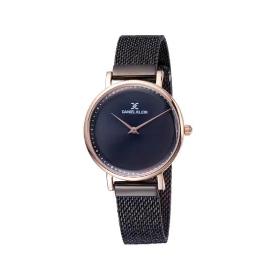 Relógio Analógico Feminino Daniel Klein Fiord DK11988-5 - Preto/Rosa Ouro