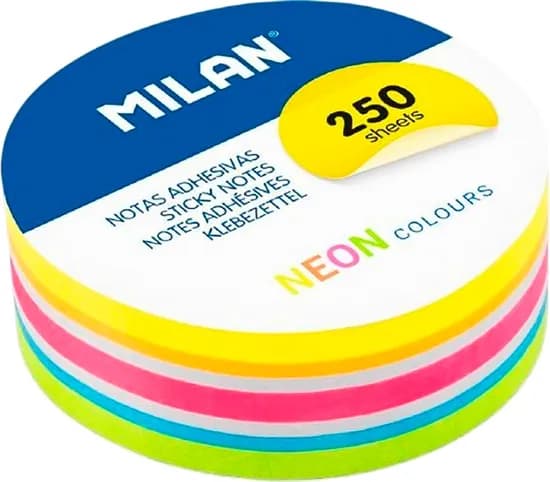 Bloco de Notas Milan Neon Colours 41671NE250 (250 Folhas)