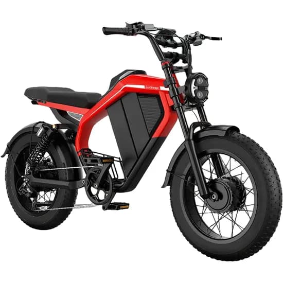 Bicicleta Elétrica Vannos V-Spec Pro Dual - 1000W - 32KM/H - 20" - Até 150KG - Vermelho