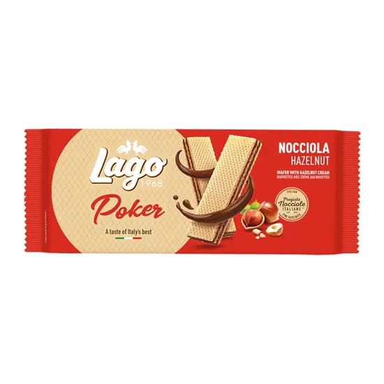 Wafer Gastone Lago Poker Avelã Pacote 45G