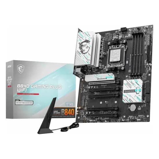 Placa Mãe MSI B840 Gaming Plus Wifi DDR5 Socket AM5 Chipset AMD B840 ATX