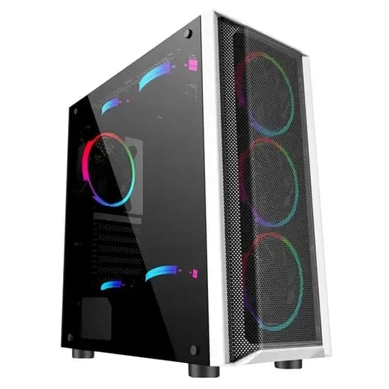 Gabinete Satellite K382 Branco/Preto com 8 Coolers