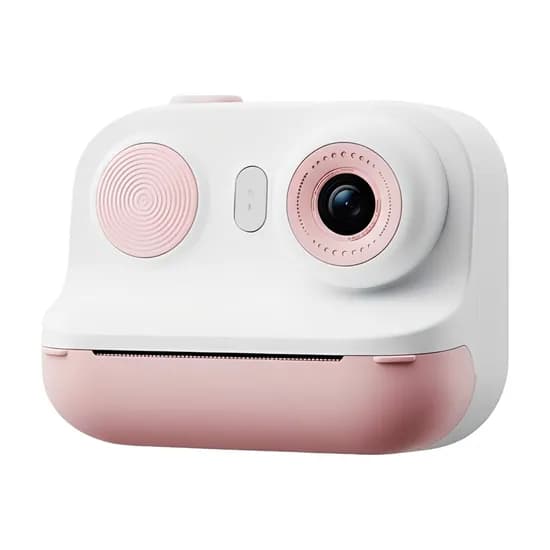 Câmera Digital Satellite A-DV918 - com Impressora Térmica - Tela 2.4" - Recarregável - Rosa e Branco