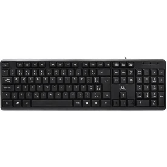Teclado USB Mtek KB-8187-PT - Preto (Português)
