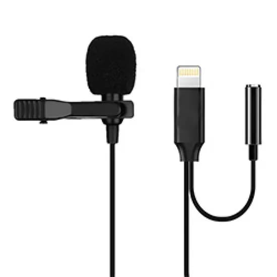 Microfone de Lapela Satellite A-FONE35L com Conector Lightning Preto