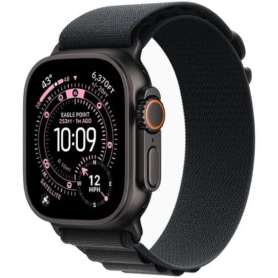 Apple Watch Ultra 3 49 MM/L MF0X4BE A3281 GPS + Celular - Black Titanium/Black Alpine Loop (Anatel)