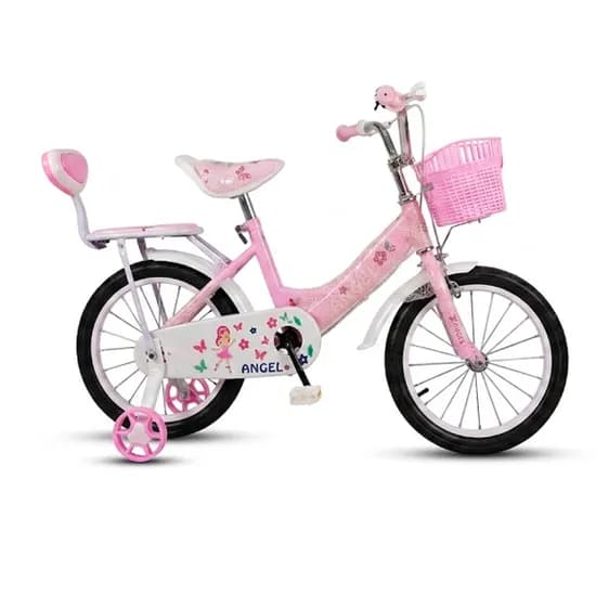 Bicicleta Infantil Angel Aro 16 Rosa/Branco