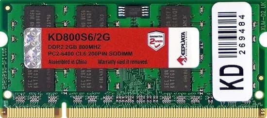 Memoria para Notebook 2GB Keepdata DDR2 800MHZ KD800S6/2G