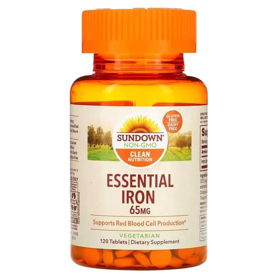 Sundown Essential Iron 65 MG 120 Cápsulas