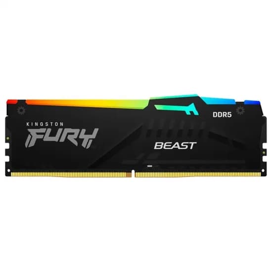Memória Kingston Fury Beast RGB, DDR5 32GB (1X32GB), 6000MHZ, KF560C36BBEA-32, Preto