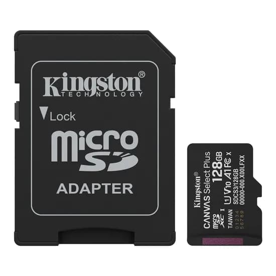 Memória Microsd Kingston Canvas Select Plus 150MB/s C10 128 GB - Preto (SDCS3/128GB)