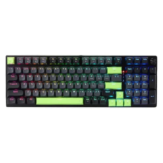 Teclado Gamer Redragon Dharma K740BG RGB USB-C - Preto e Verde