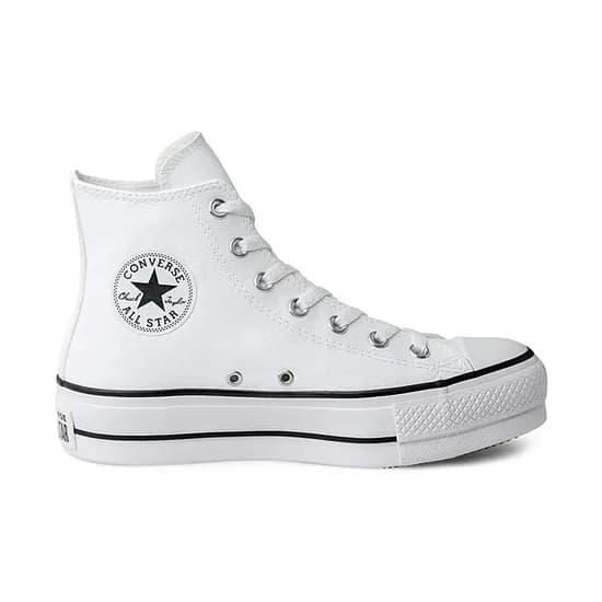 Tênis All Star Converse Chuck Taylor Cano Alto Unisex Couro Branco