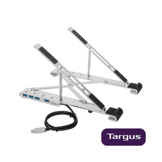 Suporte p/ Notebook Targus + Hub USB-C/4USB-A AWU100205GL-92 Gray