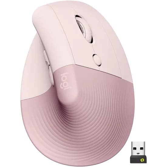 Mouse Logitech Lift Vertical Ergonômico Bluetooth - Rosa (910-006472)