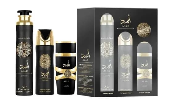 Perfume Kit Lattafa Asad Black 3P