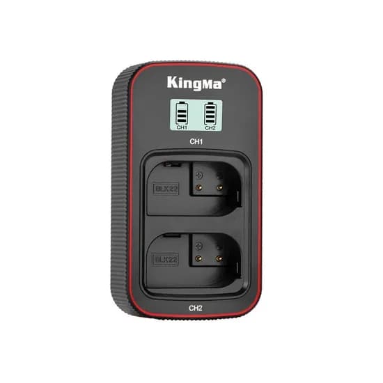 Carregador Kingma LCD USB Duplo DMW-BLK22 Panasonic