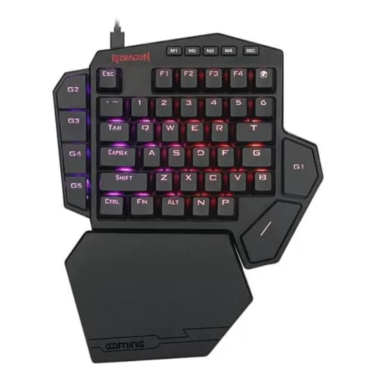 Teclado Mecânico Redragon K585RGB Diti One - Handed RGB - Preto