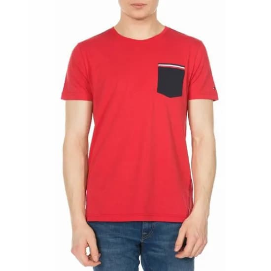 Camiseta Tommy Hilfiger Masculino MW0MW00781-654 s Vermelho
